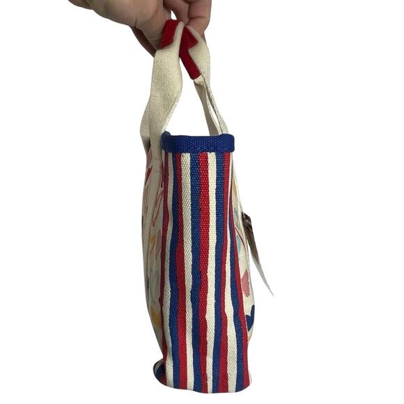NWT BRIGHTON Red, White, and You Mini Heart Canvas Tote crossbody bag - Picture 4 of 8